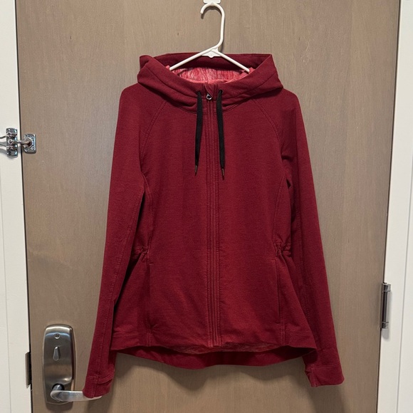 lululemon athletica Tops - Lululemon Sz12 Take Ten Hoodie Rosewood